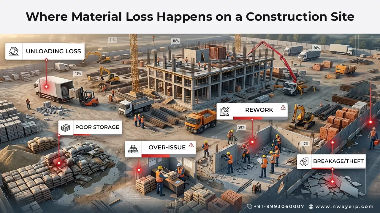 Where Material Loss Happens on a Construction Site