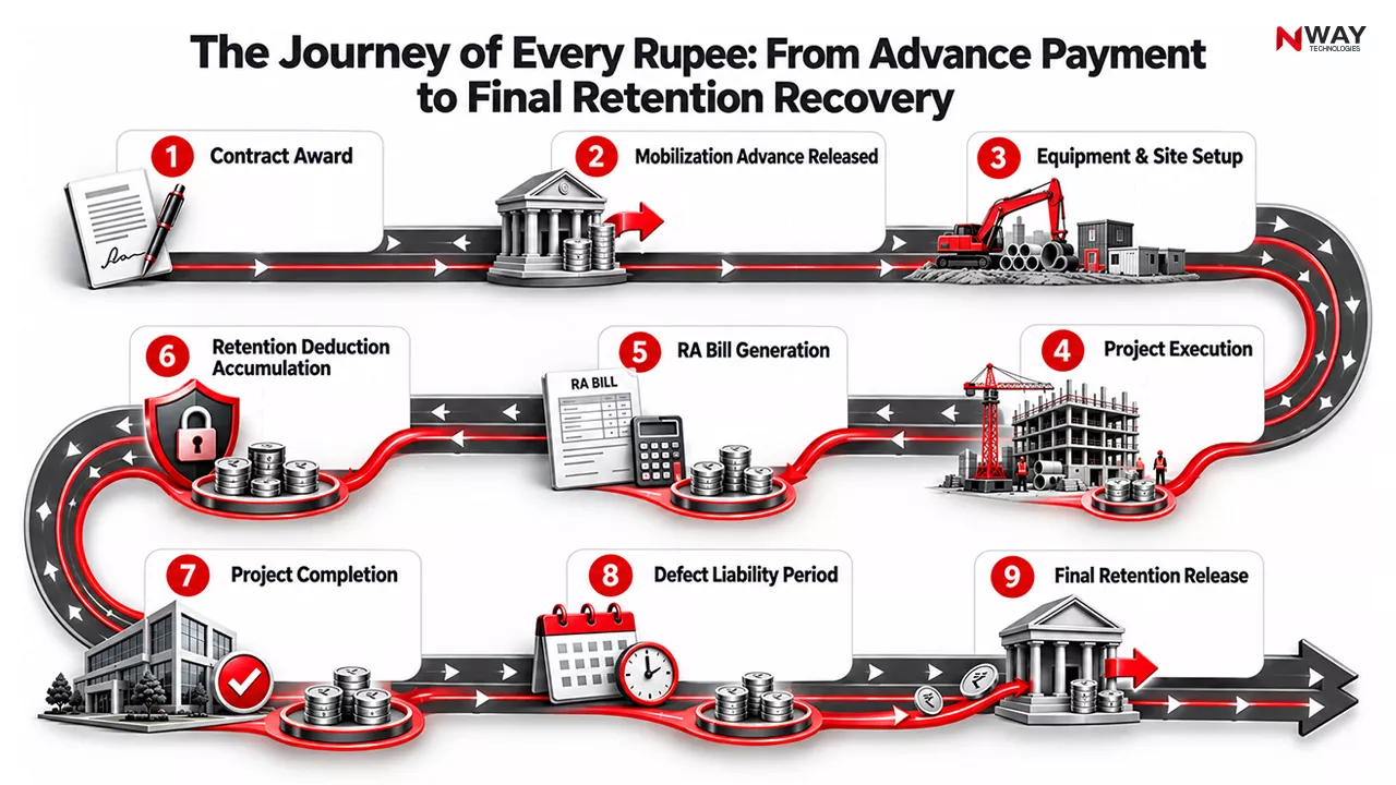 The Journey of Every Rupee: From Advance Payment to Final Retention Recovery