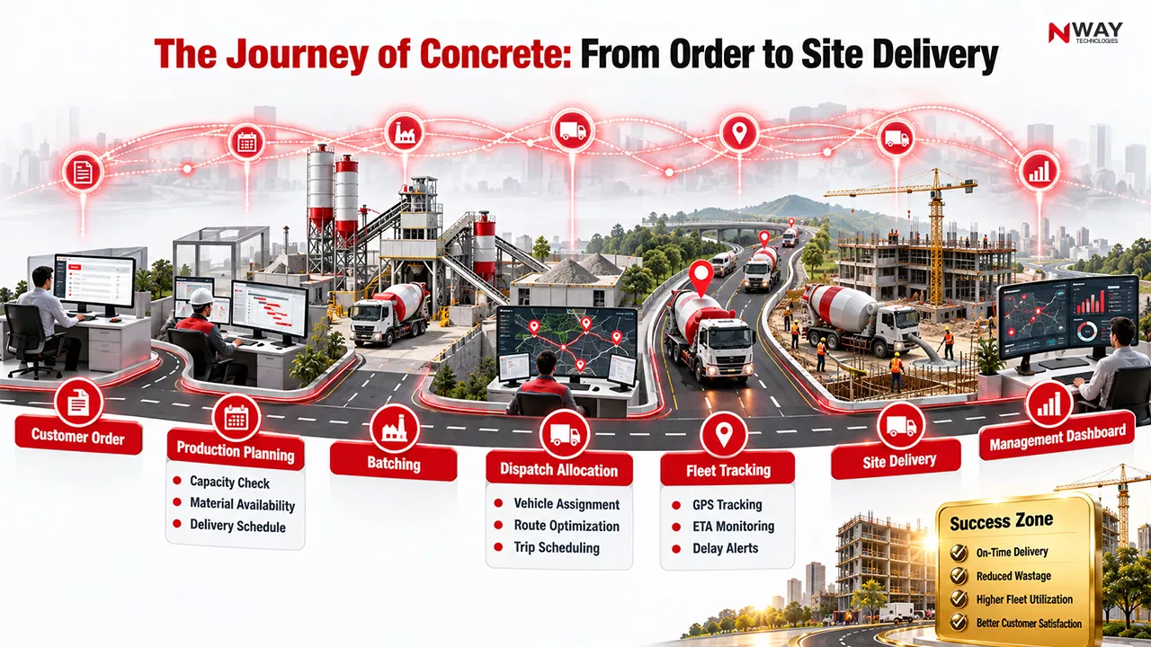 The Journey of Concrete: From Order to Site Delivery